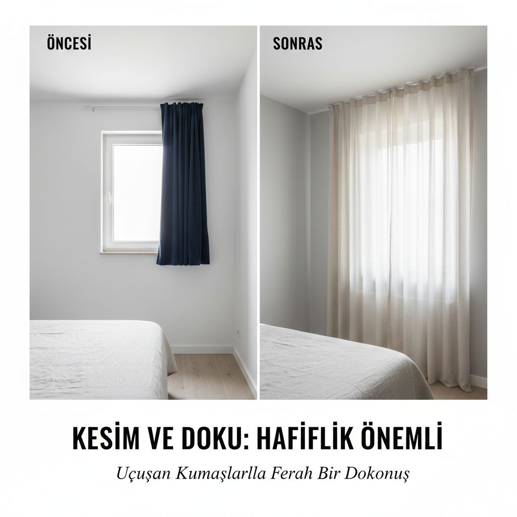 Evi geniş gösteren perdeler